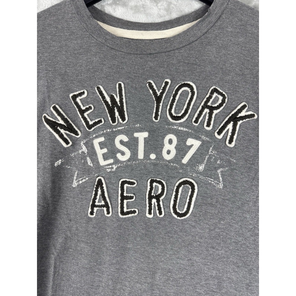Vintage Aeropostale T-Shirt Spell Out Logo Embroidered Mens Large Y2K New‎ York - Picture 4 of 15